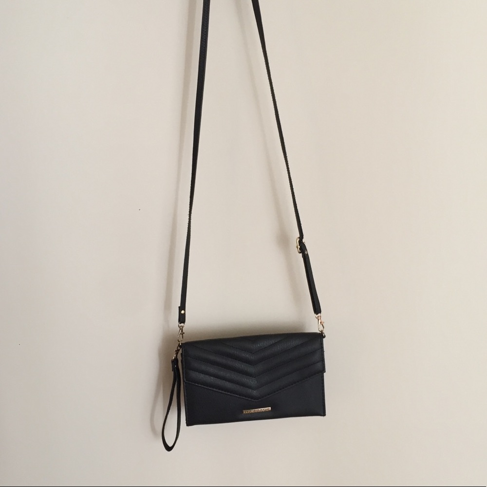 Rampage black wallet crossbody purse